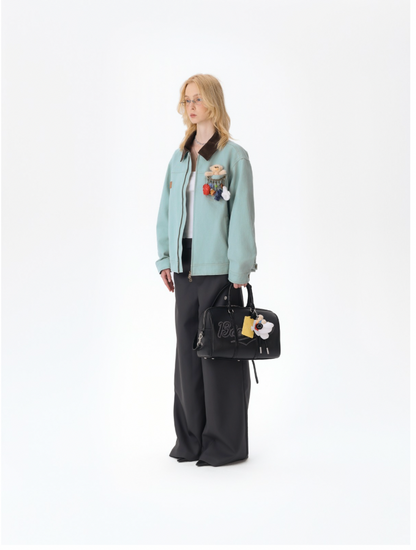 13DE MARZO Pilot Bear Travel Bag Smal Black