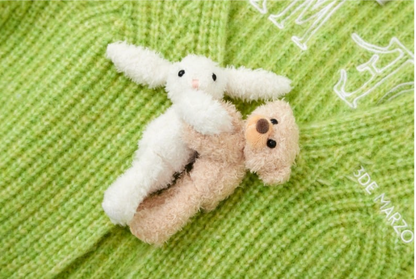 13DE MARZO Doozoo Cuddle Button Cardigan Green