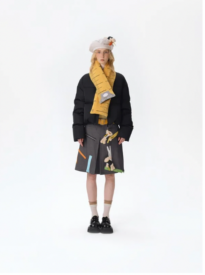 13DE MARZO Tailor Bear Ruler Down Jacket Black