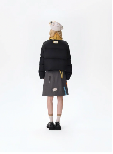 13DE MARZO Tailor Bear Ruler Down Jacket Black