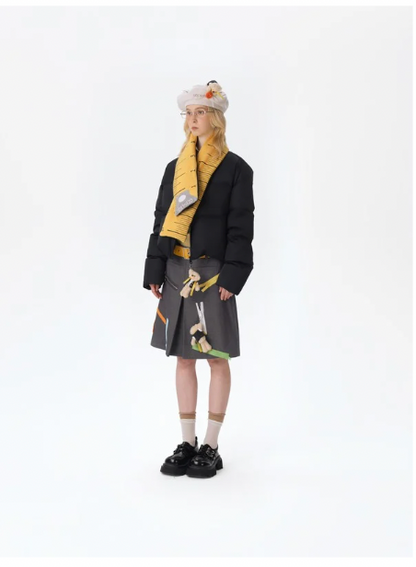 13DE MARZO Tailor Bear Ruler Down Jacket Black