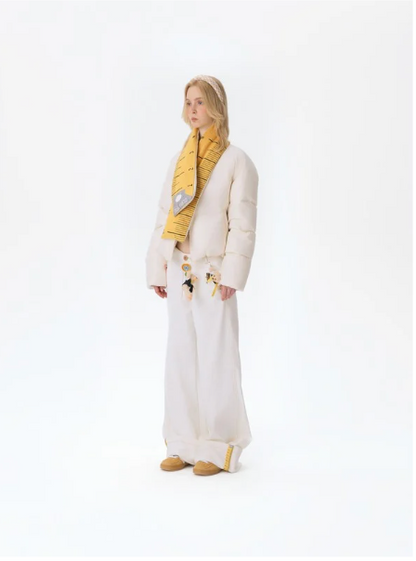 13DE MARZO Tailor Bear Ruler Down Jacket Beige