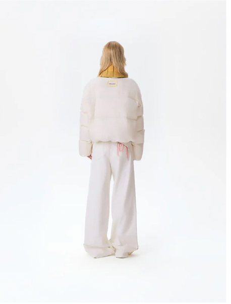 13DE MARZO Tailor Bear Ruler Down Jacket Beige