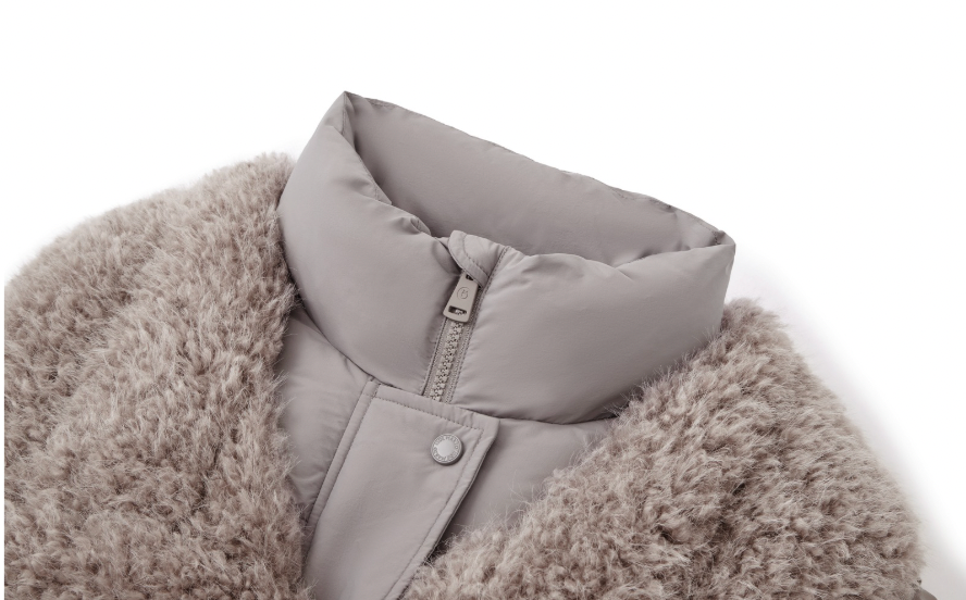 13DE MARZO Doozoo Detachable Short Down Jacket Grey