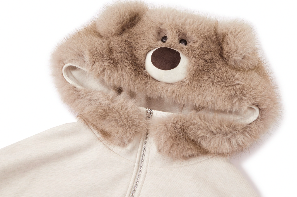 13DE MARZO Doozoo Zipper Hoodie Beige