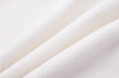 13DE MARZO Bear Thin Scarf Sweater White