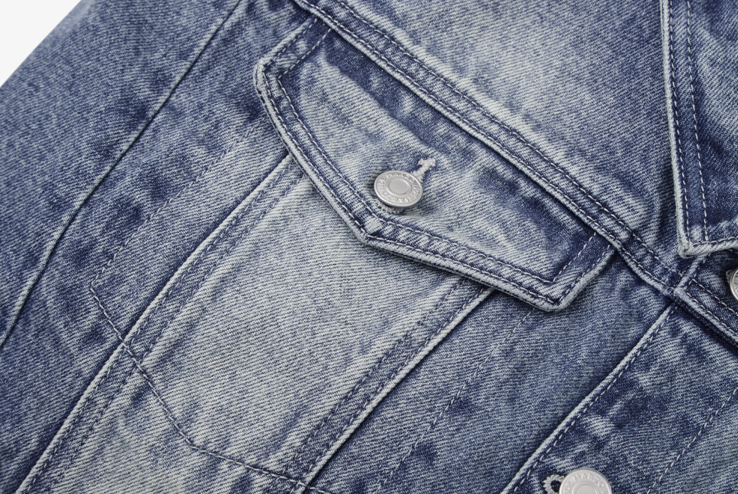 13DE MARZO Bear Denim Jacket  Tote Bag Blue