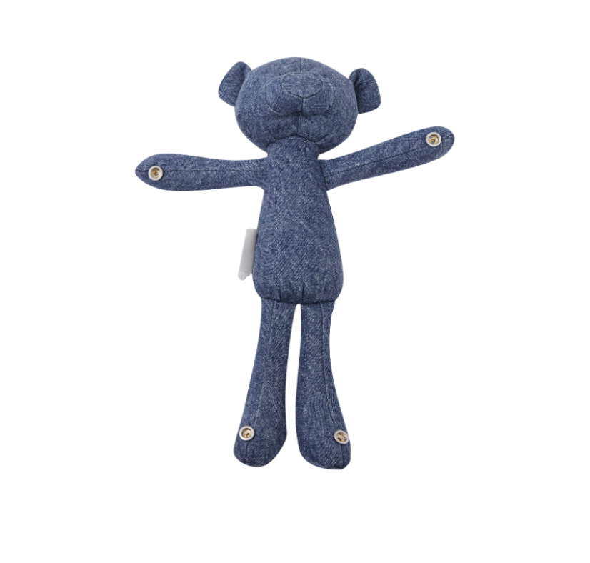 13DE MARZO Bear Denim Jacket  Tote Bag Blue