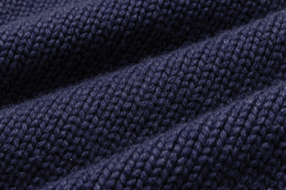 13DE MARZO Pixel Bear Baseball Sweater Blue