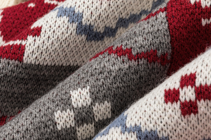 13DE MARZO Snowbear Christmas Cardigan Red