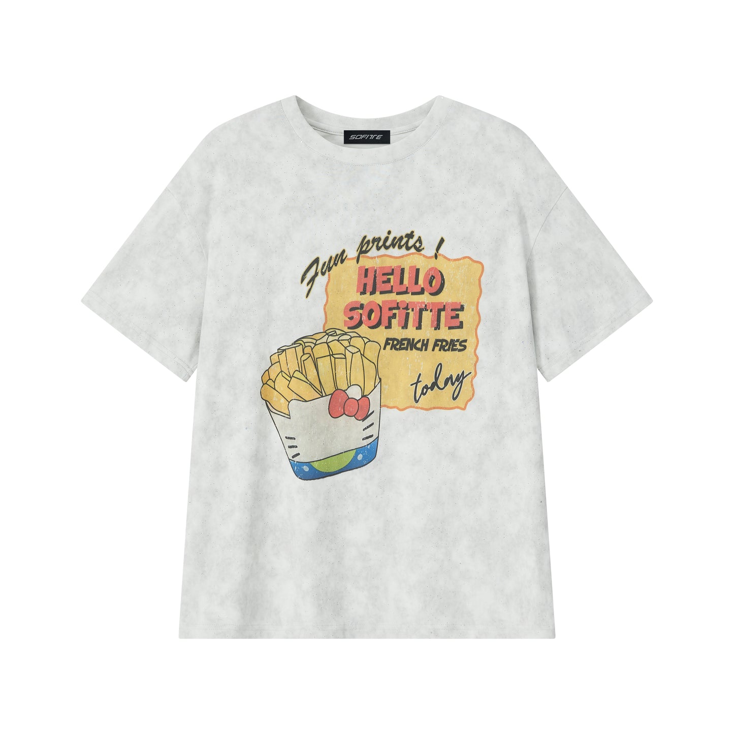 Sofitte Hello Kitty Graffiti French Fries Tee White