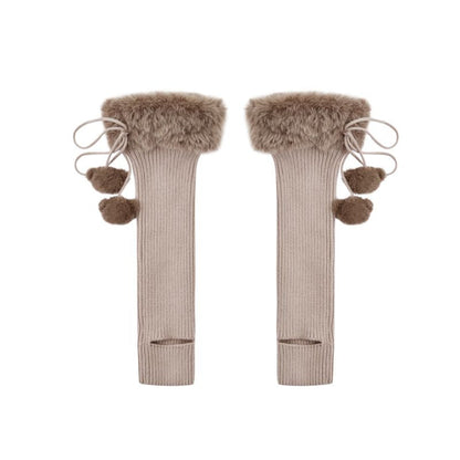 13DE MARZO Doozoo Fuzzy Socks Brown