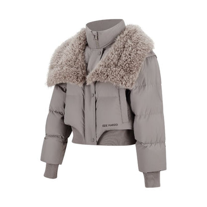 13DE MARZO Doozoo Detachable Short Down Jacket Grey