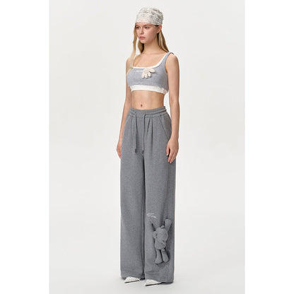 13DE MARZO Star Sand Sweatpants Grey