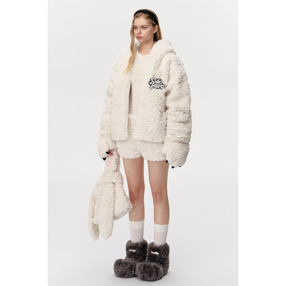 13DE MARZO Bear Costume Down Jacket White