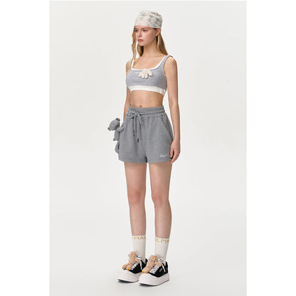 13DE MARZO Star Sand Shorts Grey