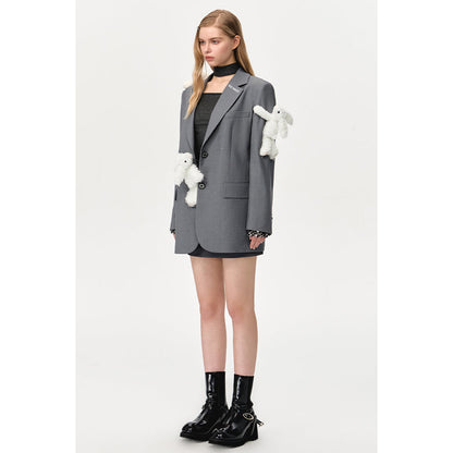 13DE MARZO Doozoo Climb Loose Suit Jacket Gray