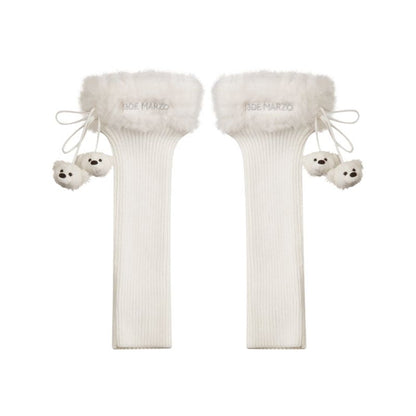 13DE MARZO Doozoo Fuzzy Socks Beige