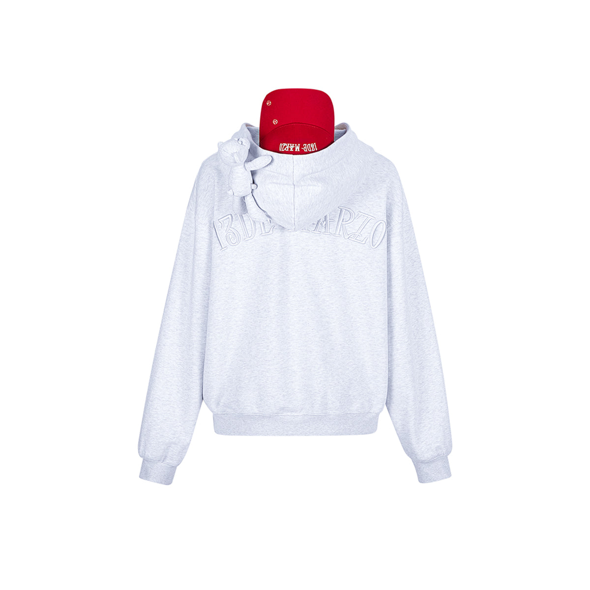 13DE MARZO Color Patch Cap Loose Hoodie