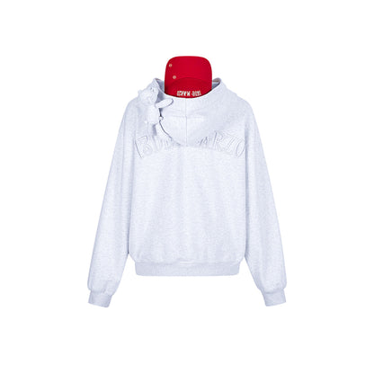 13DE MARZO Color Patch Cap Loose Hoodie