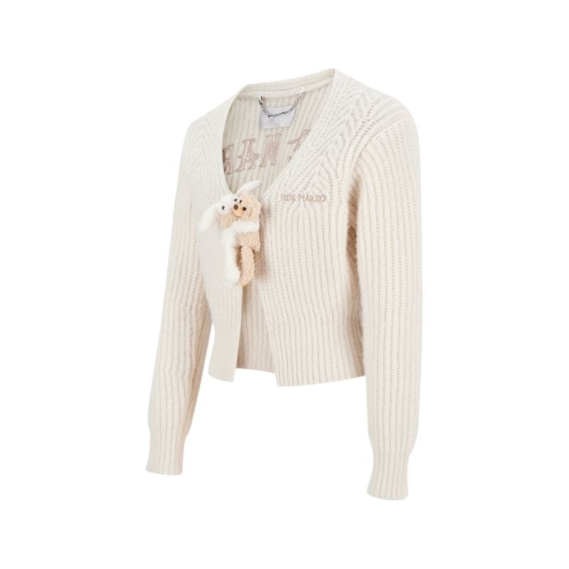 13DE MARZO Doozoo Cuddle Button Cardigan Beige