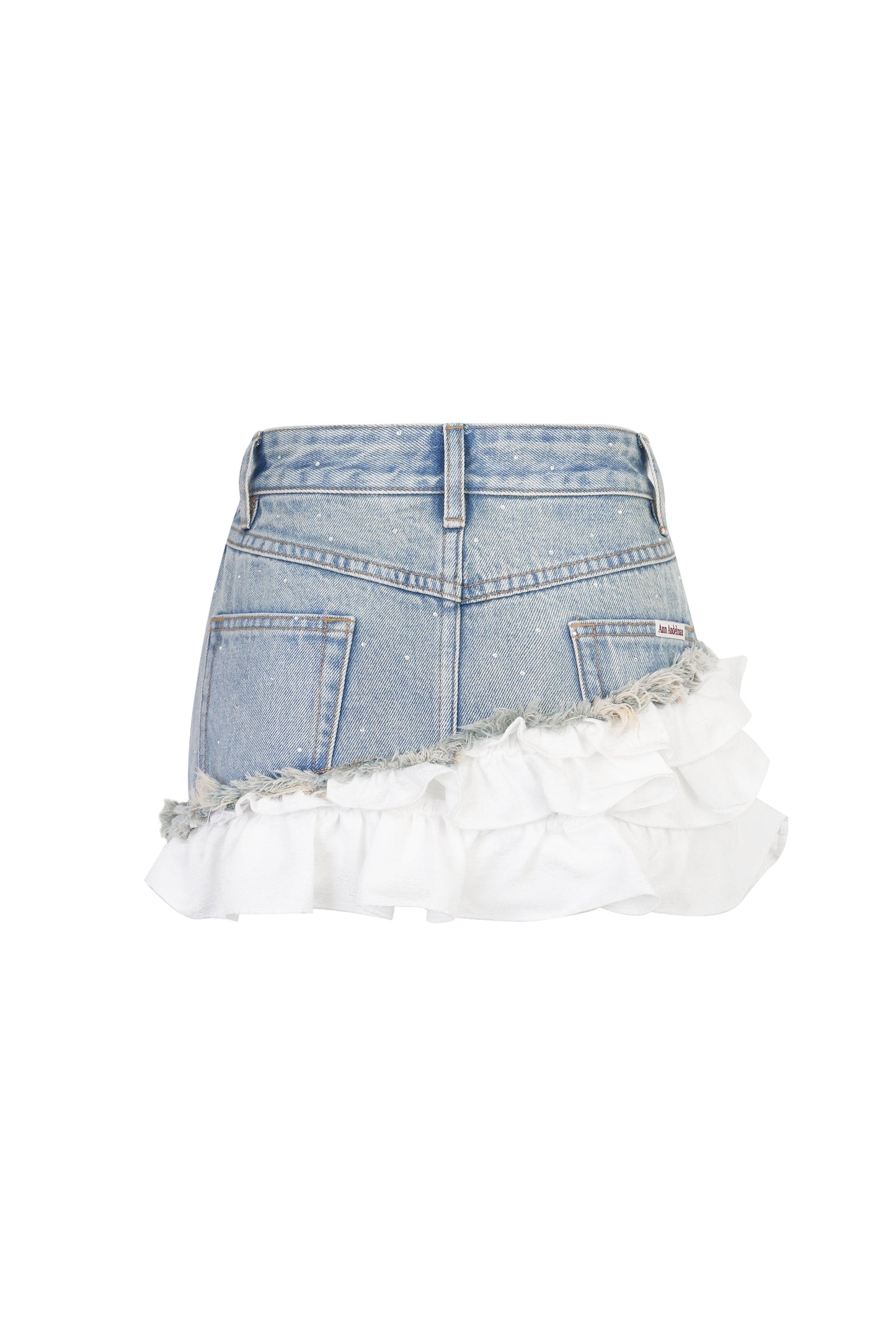 Ann Andelman Blue Denim Deconstructed Cake Skirt