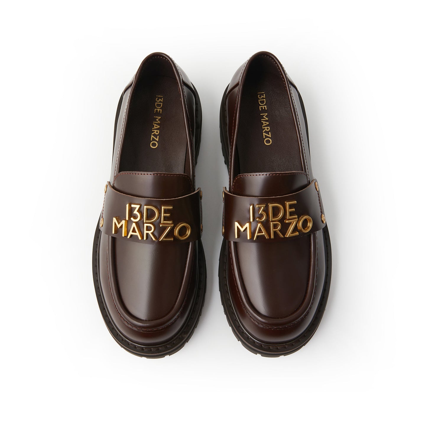 13DE MARZO Bear logo Loafers Khaki