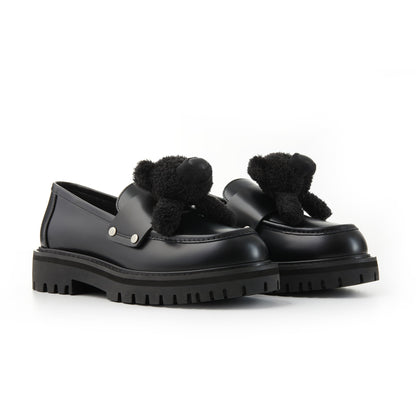 13DE MARZO Bear logo Loafers Black