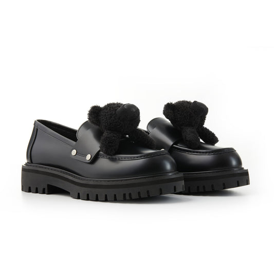 13DE MARZO Bear logo Loafers Black