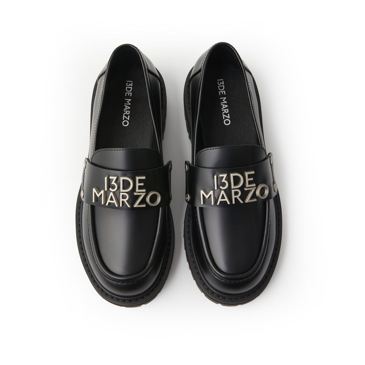 13DE MARZO Bear logo Loafers Black