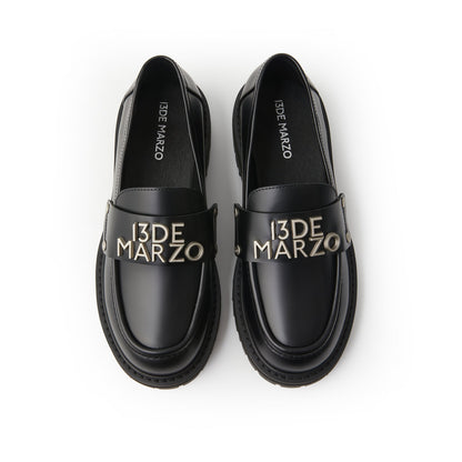 13DE MARZO Bear logo Loafers Black