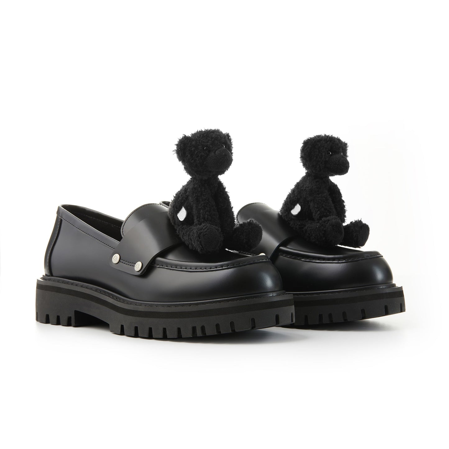 13DE MARZO Bear logo Loafers Black