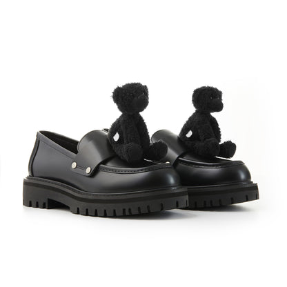 13DE MARZO Bear logo Loafers Black
