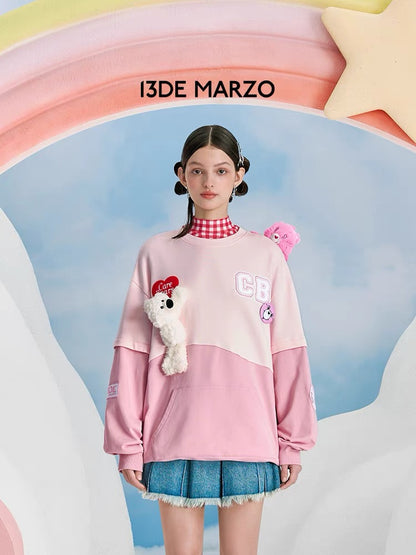 13DE MARZO x CARE BEARS Wave Color Sweater Lotus