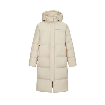 13DE MARZO Bear Down Long Puffer Jacket Beige