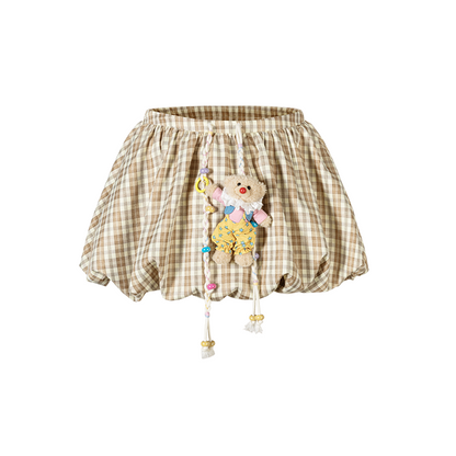 13DE MARZO Flattering A-Line Bloomer Skirt Khaki