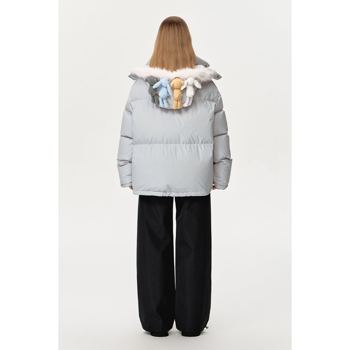 13DE MARZO Friends Hangout Down Jacket Light Grey