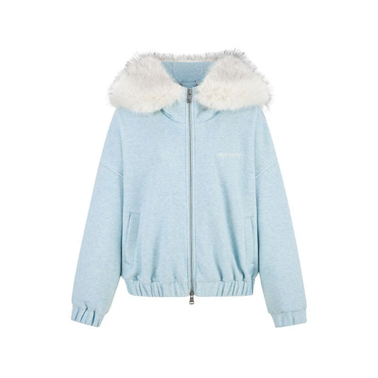 13DE MARZO Doozoo Zipper Hoodie Blue