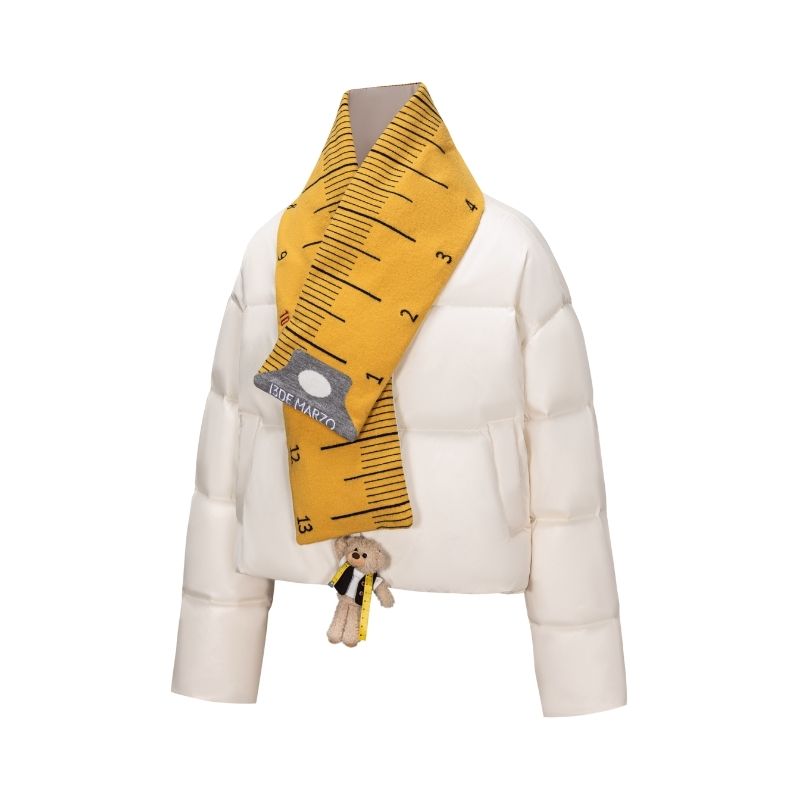 13DE MARZO Tailor Bear Ruler Down Jacket Beige
