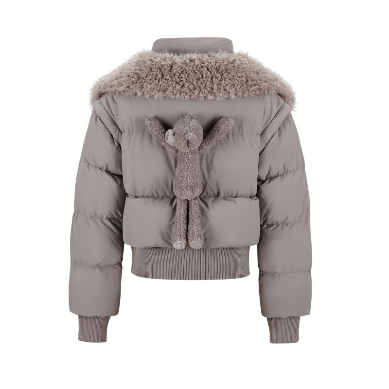 13DE MARZO Doozoo Detachable Short Down Jacket Grey