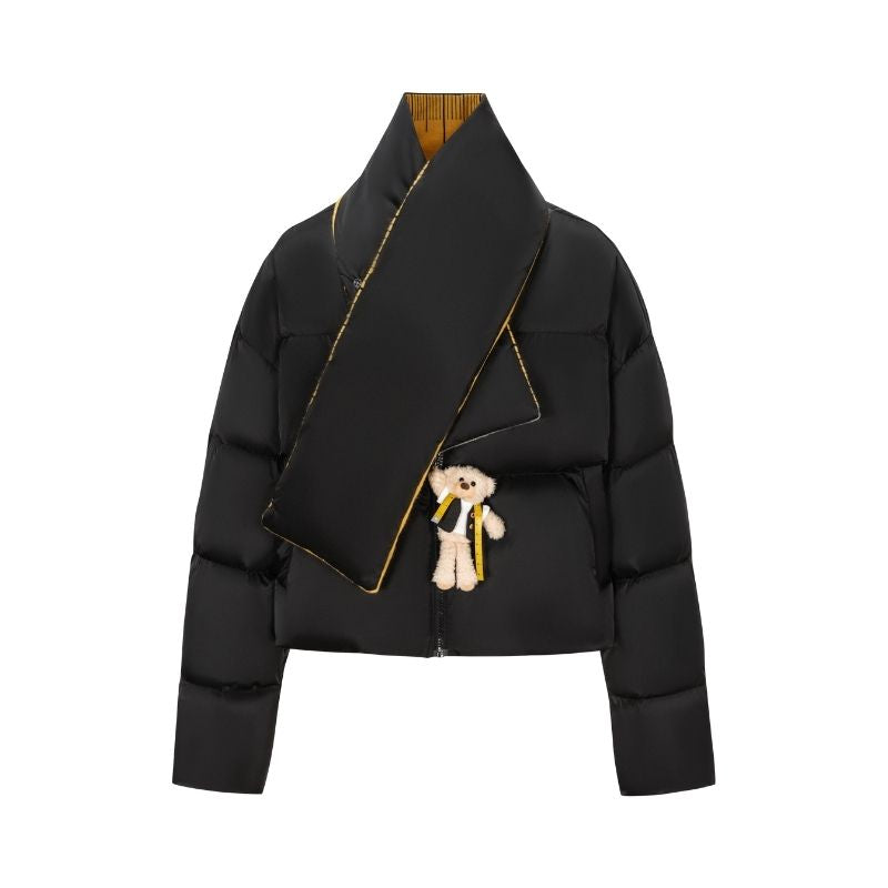 13DE MARZO Tailor Bear Ruler Down Jacket Black