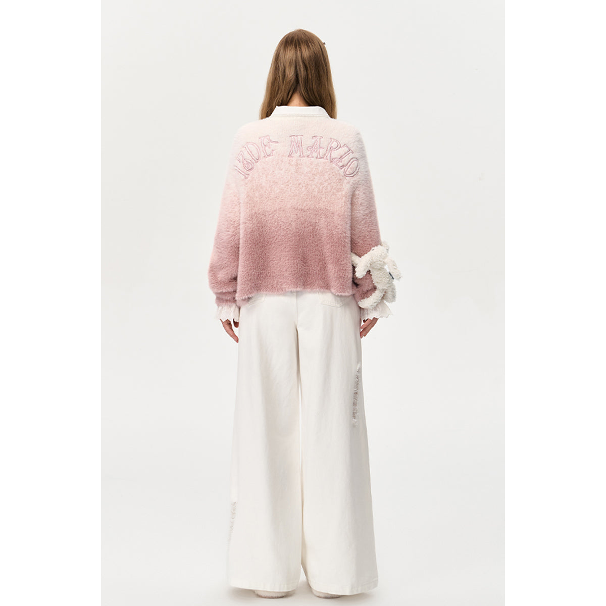 13DE MARZO Doozoo Gradient Cardigan Pink