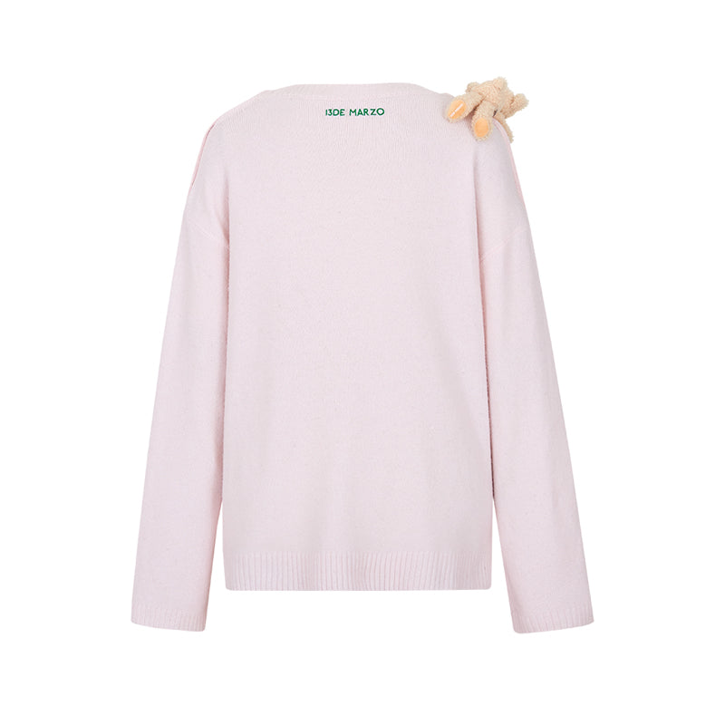 Harry Potter × 13DE MARZO Rubeus Hagrid Birthday Cake Sweater Pink