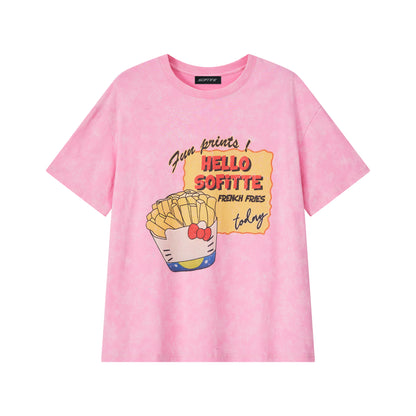 Sofitte Hello Kitty Graffiti French Fries Tee Pink