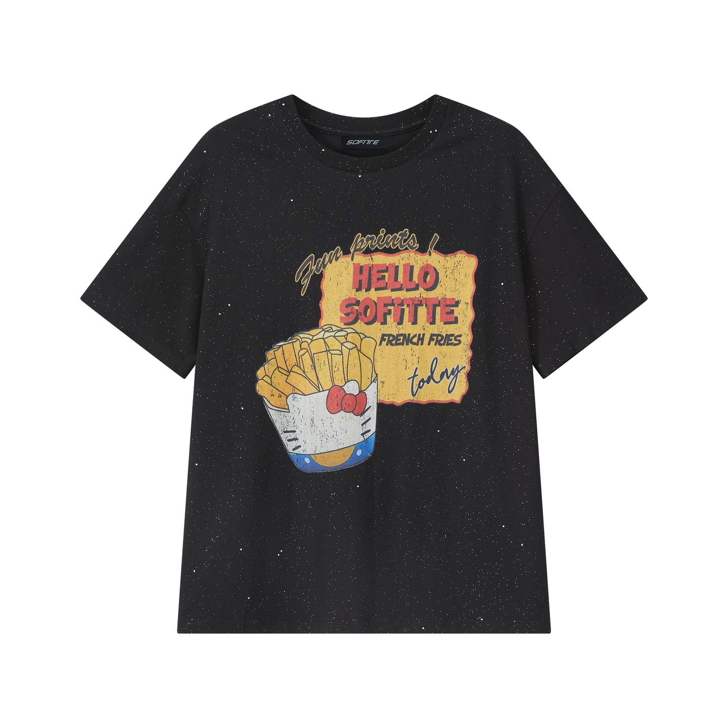 Sofitte Hello Kitty Graffiti French Fries Tee Black