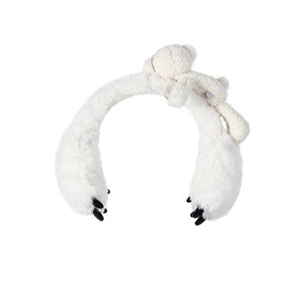 13DE MARZO Bear Paw Earmuff White