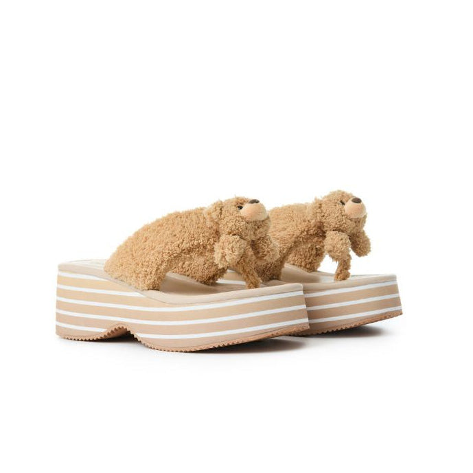 13DE MARZO Doozoo Platform Sandals Almond
