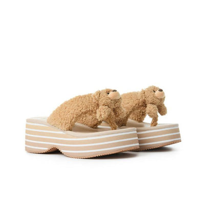 13DE MARZO Doozoo Platform Sandals Almond