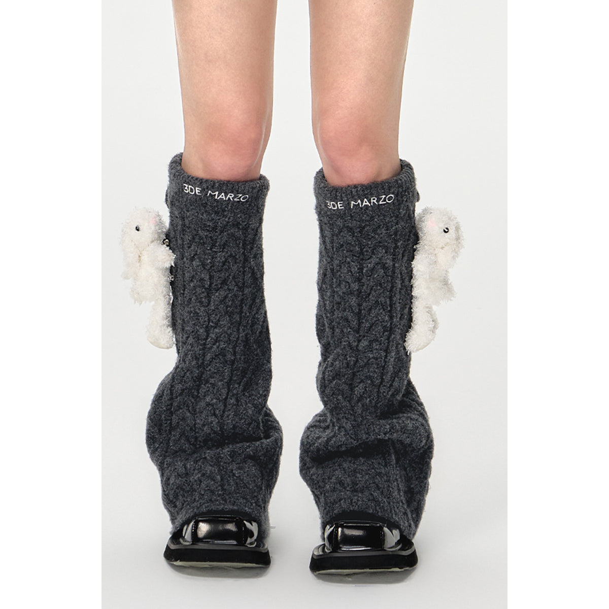 13DE MARZO Doozoo Knit Leg Warmer Gray