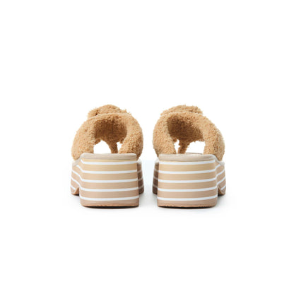 13DE MARZO Doozoo Platform Sandals Almond